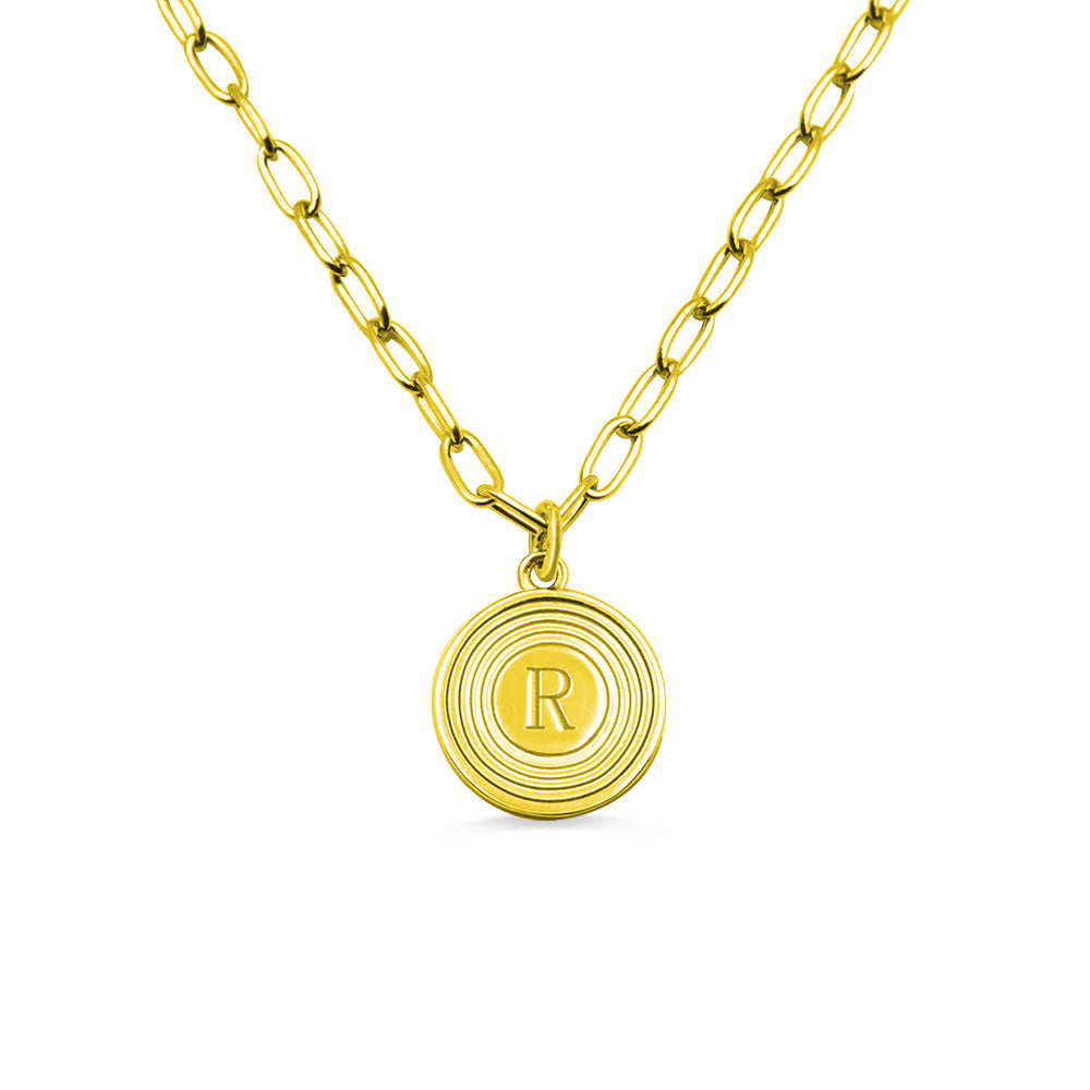 Dainty Personalized Initial Link Necklace, Custom Initial Jewelry