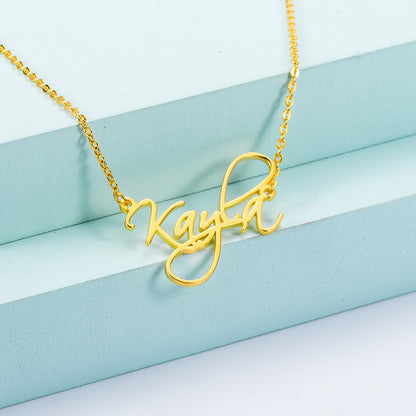 Personalized Calligraphy Name Necklace, Custom Name Necklace for her