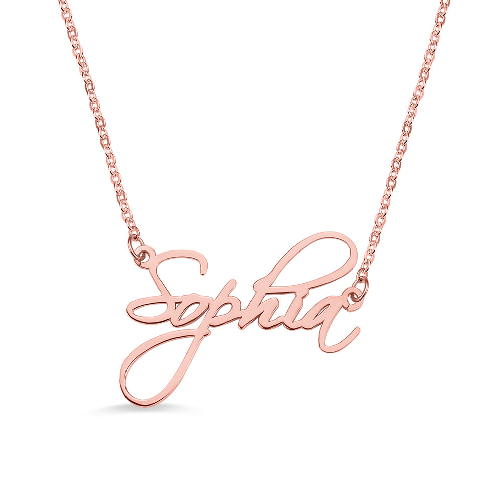 Personalized Calligraphy Name Necklace, Custom Name Necklace for her