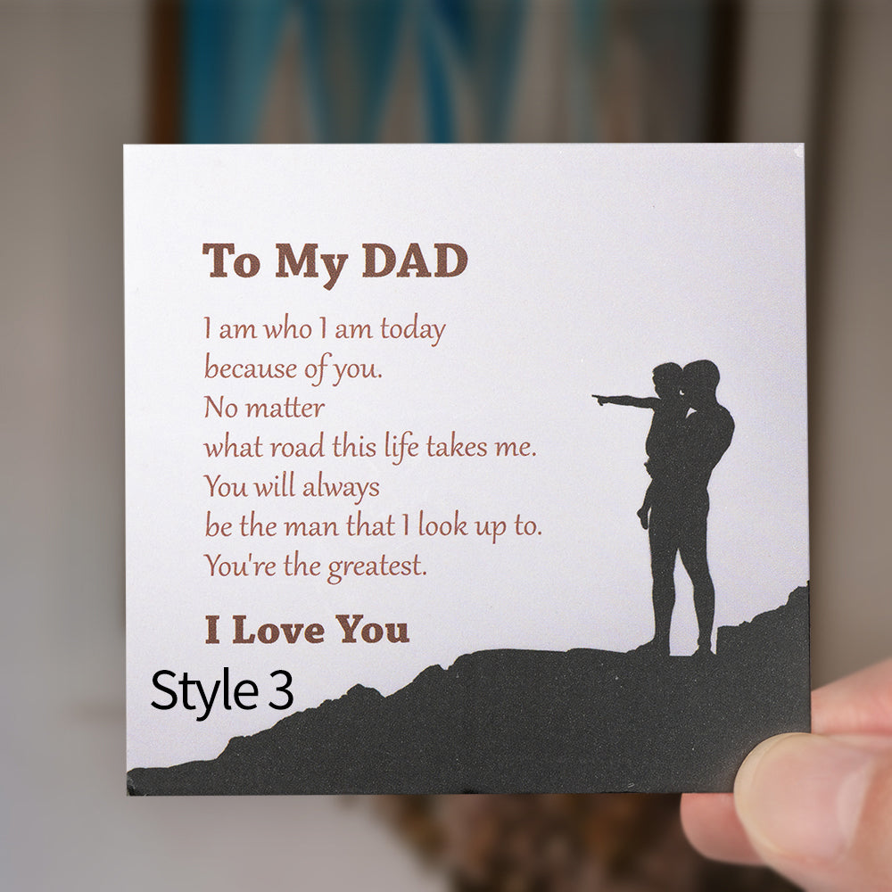 Custom Family Keychain Daddy Keychain Gift for Family Gift Cards Set