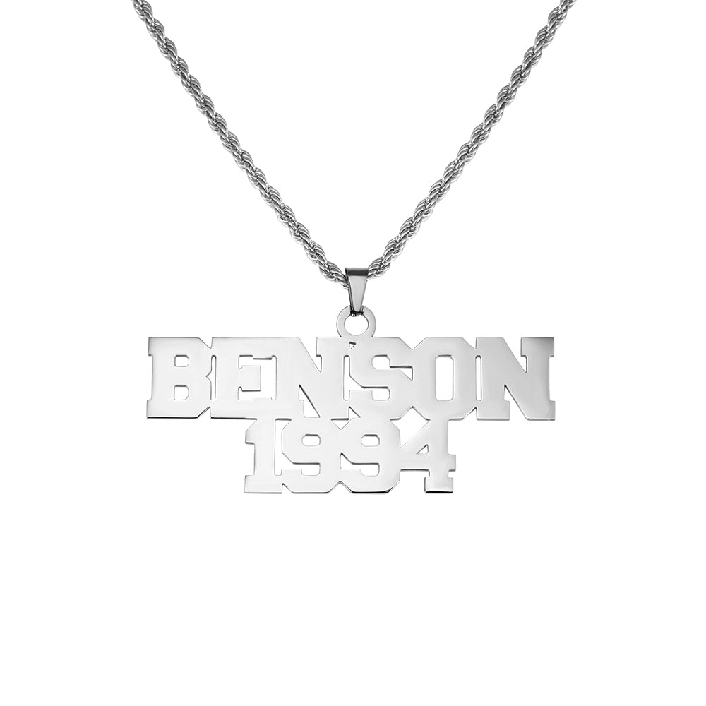 Personalized Hip Hop Name Necklace for Men, Custom Name Jewelry for him, Anniversary gift for men