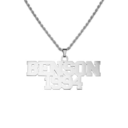 Personalized Hip Hop Name Necklace for Men, Custom Name Jewelry for him, Anniversary gift for men