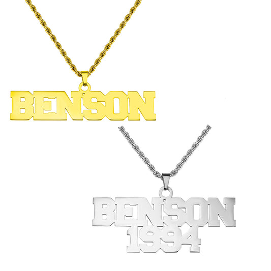 Personalized Hip Hop Name Necklace for Men, Custom Name Jewelry for him, Anniversary gift for men