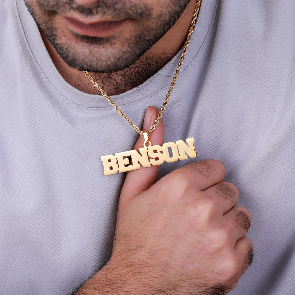 Personalized Hip Hop Name Necklace for Men, Custom Name Jewelry for him, Anniversary gift for men