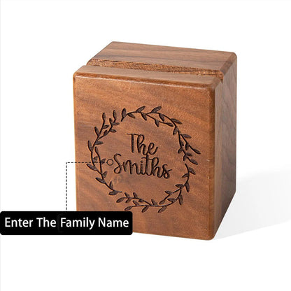 Personalized Triple Flip Wood Ring Box, custom jewelry box,