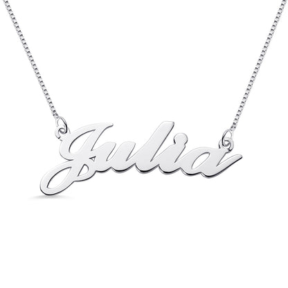 Personalized Classic Name Necklace in Silver, Custom Name Jewelry gift for her