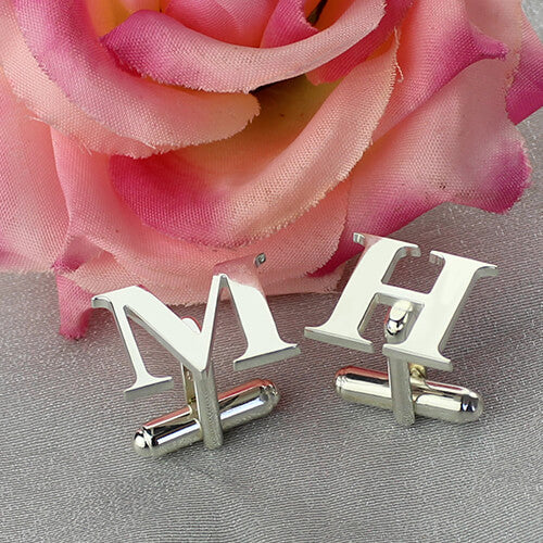 Personalized Best Designer Initial  Cufflinks Sterling Silver