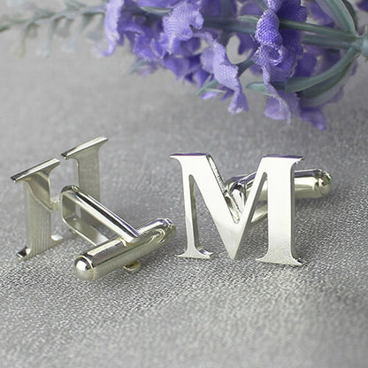 Personalized Best Designer Initial  Cufflinks Sterling Silver