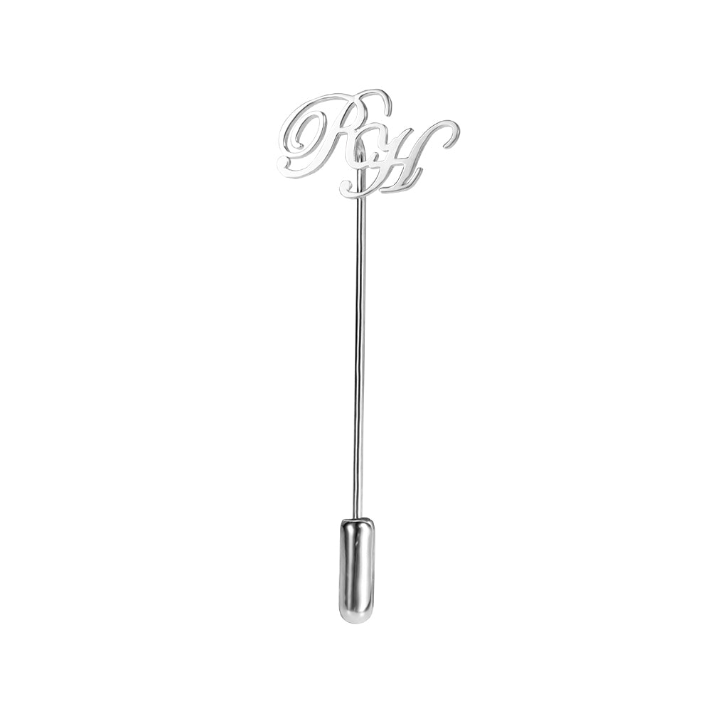 Personalized Lettering Lapel Pin Stainless Steel