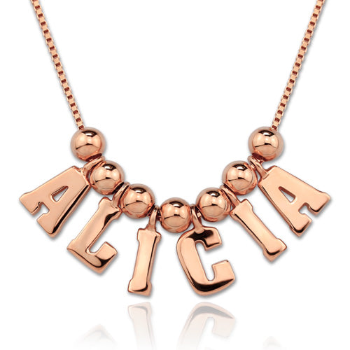 Personalized One & Only Name Necklace In Rose Gold