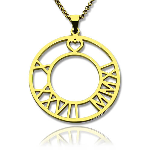 Personalized Roman Numeral Family & Couple Necklace