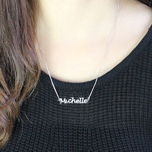 Custom ID Necklace Sterling Silver