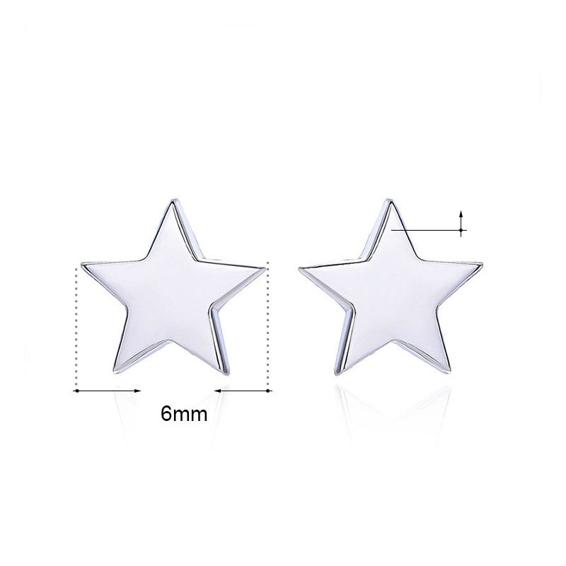 Casual Cute Mini Star 925 Sterling Silver Stud Earrings