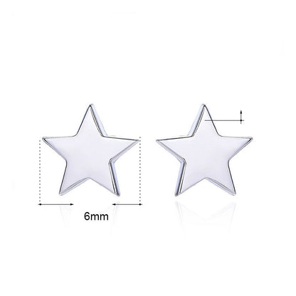 Casual Cute Mini Star 925 Sterling Silver Stud Earrings