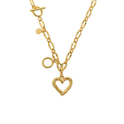 Women Hollow Heart Chain 925 Sterling Silver Necklace