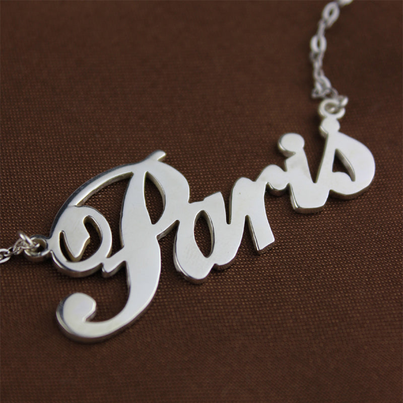Custom Name Necklace Sterling Silver "Paris"